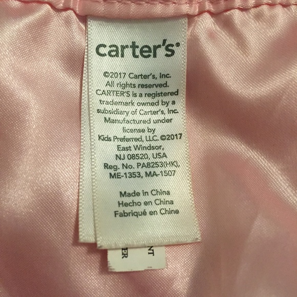 Carter's Pink White Bunny Rabbit Satin Trim Plush Security Blanket Lovey - Picture 6 of 7